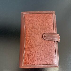 Coach Tan Patterned Leather Planner - Refillable Notebook